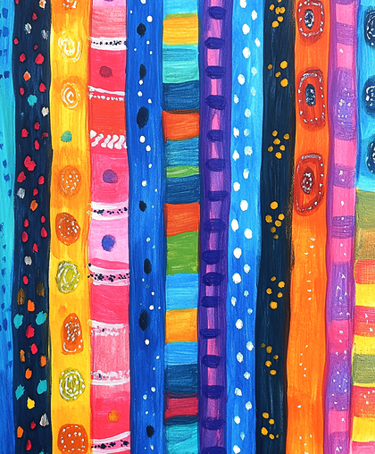Vibrant Abstract Vertical Stripes