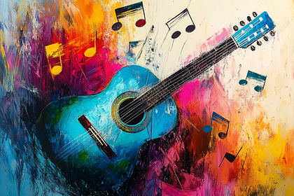 Vibrant Acoustic Guitar