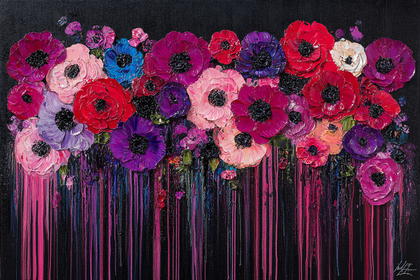 Vibrant Anemone Bloom Painting