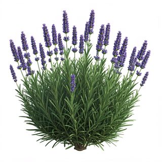 blooming lavender bush