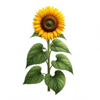 sunflower plant isolated