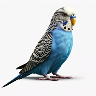 blue budgie portrait
