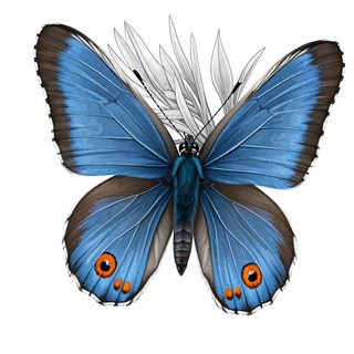 blue butterfly illustration