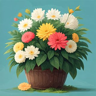 daisy flower pot