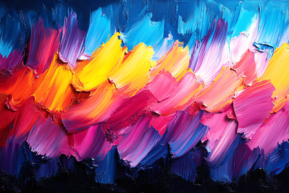 Vibrant Brushstroke Abstract Painting