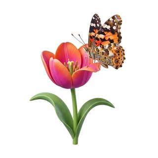 butterfly on tulip