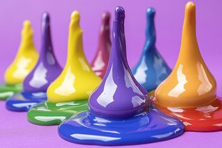 colorful paint drops