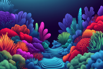 Vibrant Coral Reef Scene