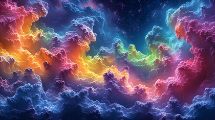 Vibrant Cosmic Cloudscape