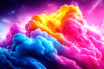 Vibrant Cosmic Cloudscape