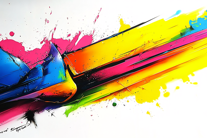 Vibrant Diagonal Strokes