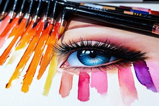 Vibrant Eye Painting with Brushstrokes