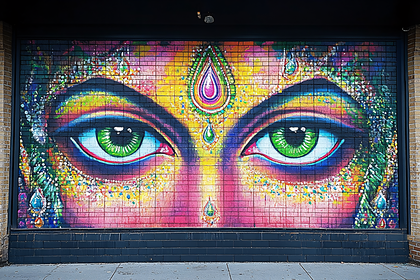 Vibrant Eyes Mural