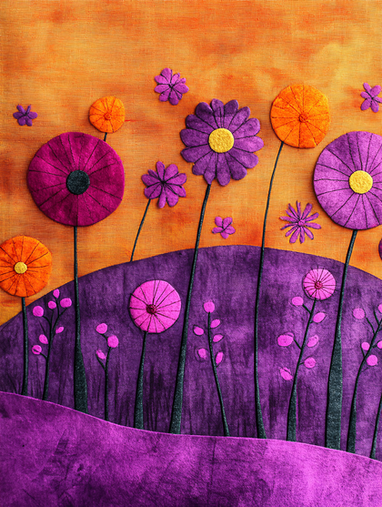 Vibrant Fabric Flowers