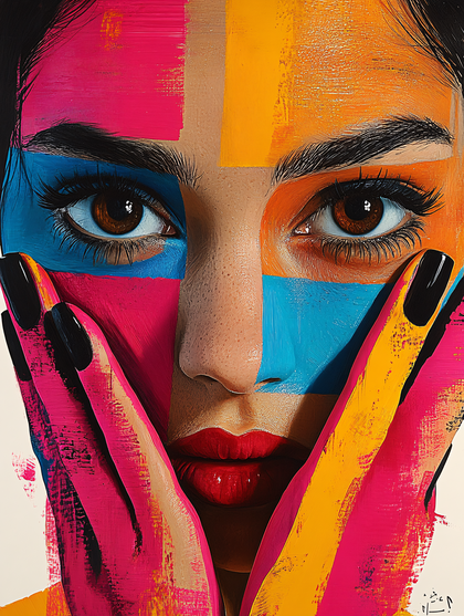 Vibrant Face Portrait