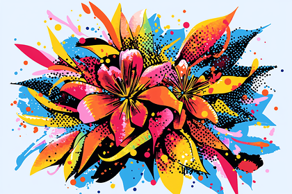 Vibrant Floral Abstract