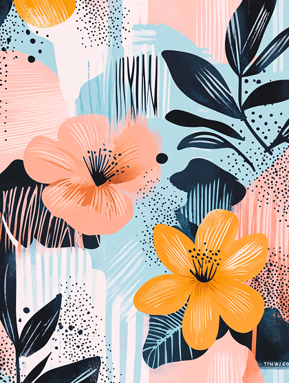 Vibrant Floral Abstraction