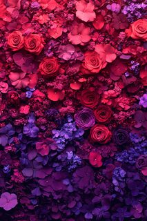 floral gradient wall