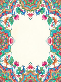 Peacock Mandala Frame