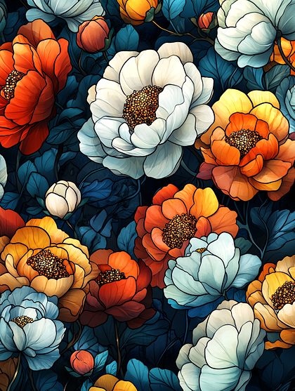 Vibrant Floral Tapestry