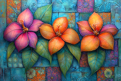 Vibrant Floral Trio
