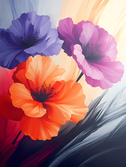 Vibrant Floral Trio