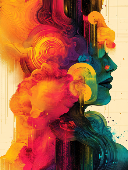 Vibrant Flowing Lines Profile