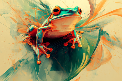 Vibrant Frog Portrait