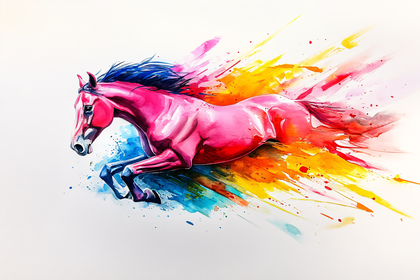 Vibrant Galloping Horse