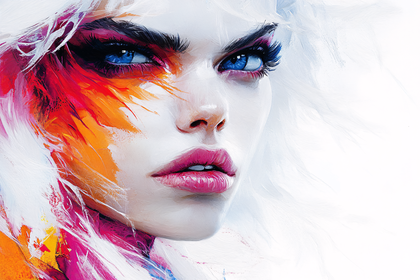 Vibrant Gaze of a Woman