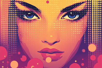 Vibrant Gaze Pop Art Portrait