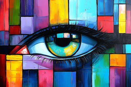 Vibrant Geometric Eye