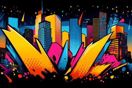 Vibrant Graffiti Cityscape