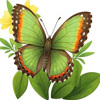 green-butterfly-illustration