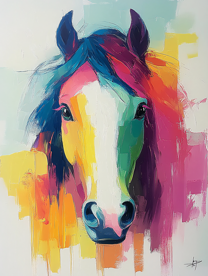 Vibrant Horse Head