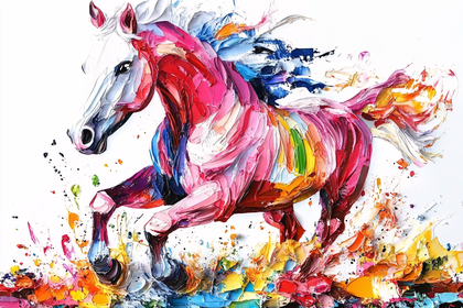Vibrant Horse Painting