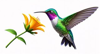 hummingbird and flower