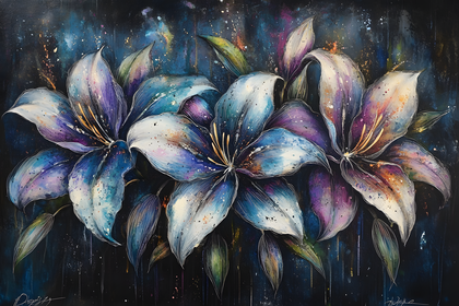 Vibrant Lilies Painting