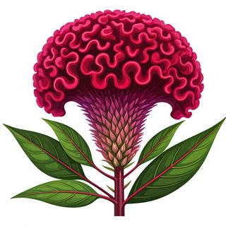 magenta cockscomb celosia