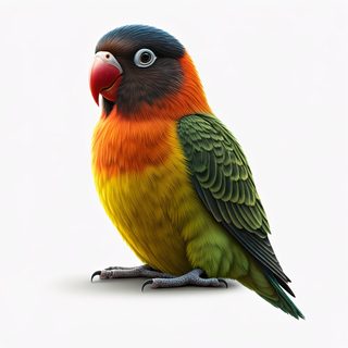 vibrant masked lovebird