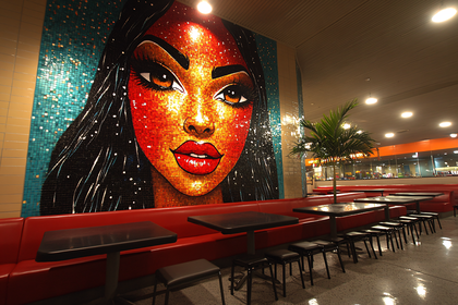 Vibrant Mosaic Portrait