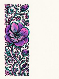 neon-floral-border
