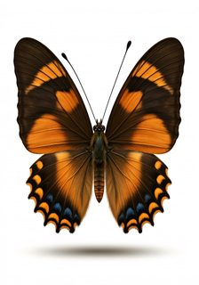 orange black butterfly