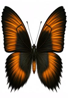orange black butterfly