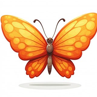 orange butterfly graphic
