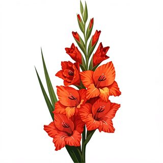 orange gladiolus flower