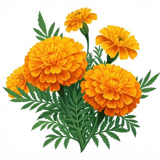 Orange Marigold Bouquet
