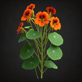 nasturtium floral illustration
