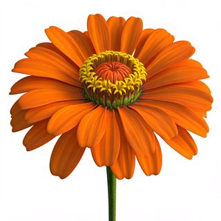 vibrant orange zinnia