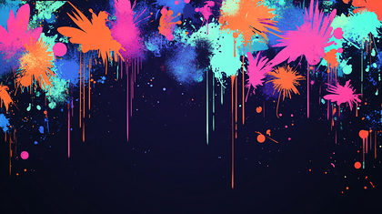 Vibrant Paint Splatter